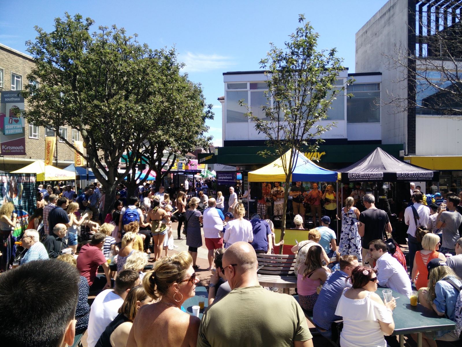 People gathered for Southsea Food Festival